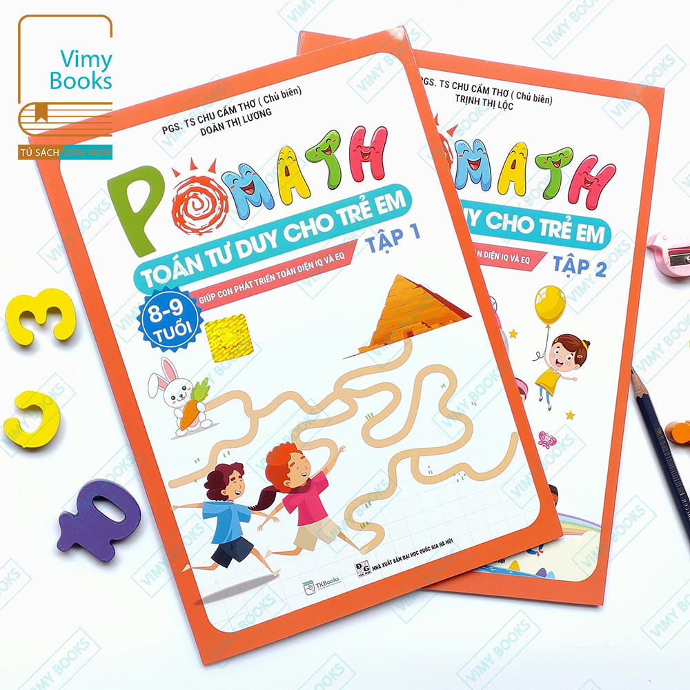 Sách - Combo Toán Tư Duy Pomath Cho Trẻ 8 - 9 Tuổi (Lớp 3)