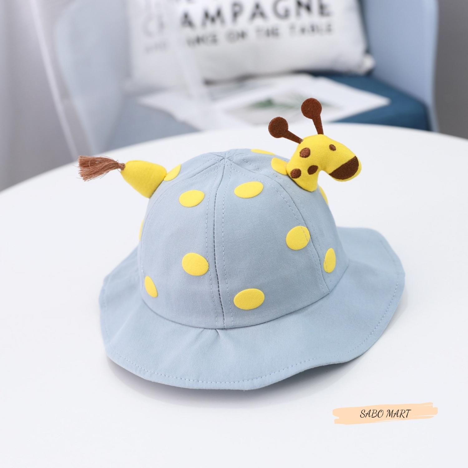 Mũ vành tròn hươu cao cổ 3d siêu hot cho bé 6 tháng - 2,5 tuổi sabomart