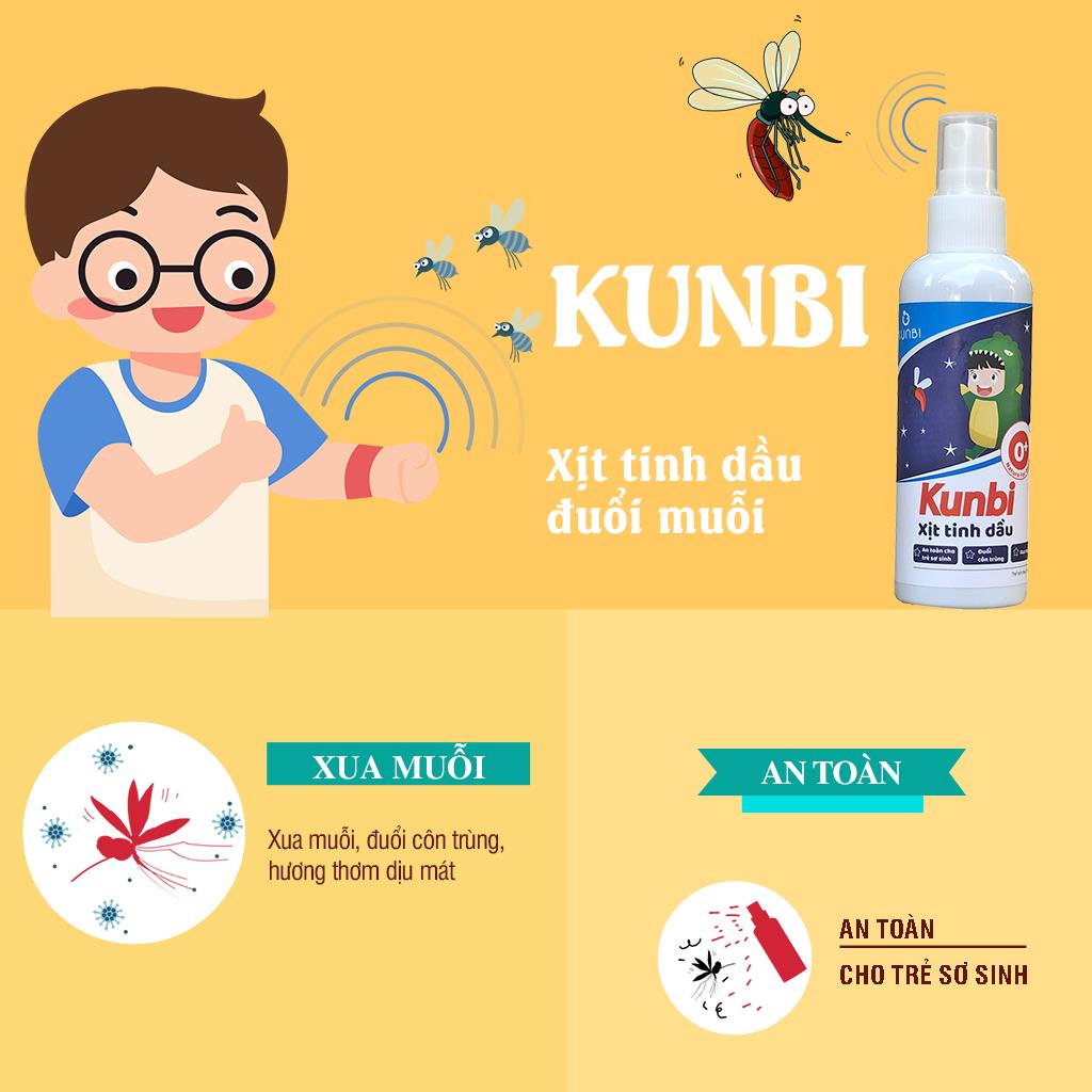 Xịt tinh dầu đuổi muỗi và côn trùng Kunbi  [FREE SHIP]