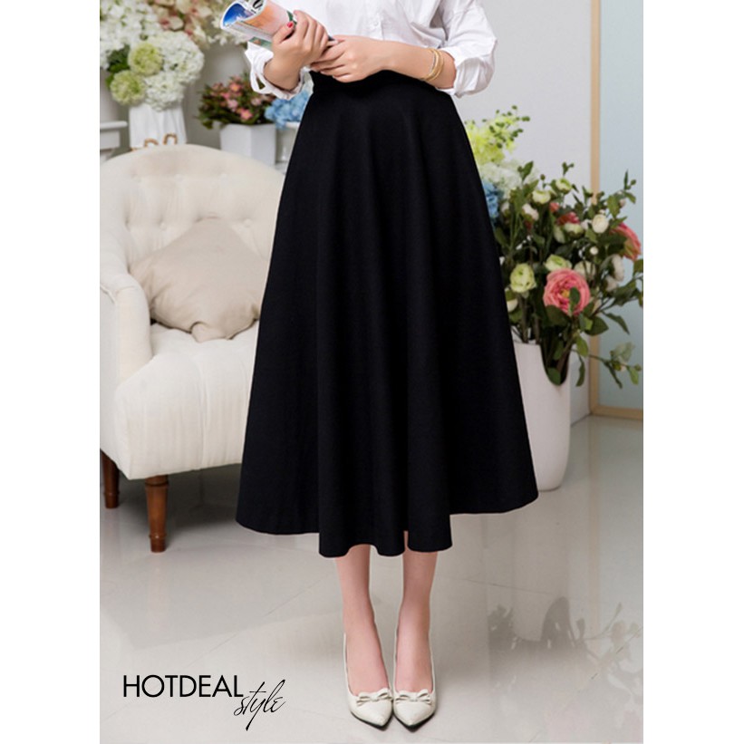 Chân Váy Xòe Dáng Dài - dễ phối đồ