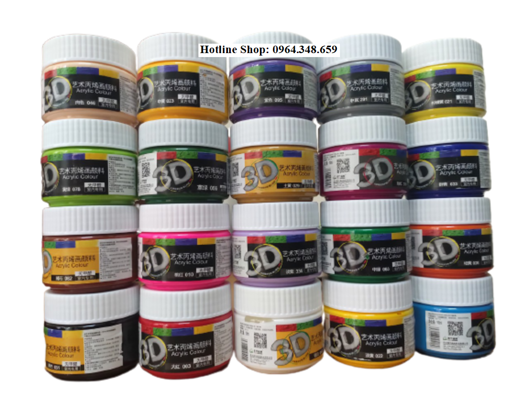 Bộ 20 Màu vẽ Acrylic 3D 100ml