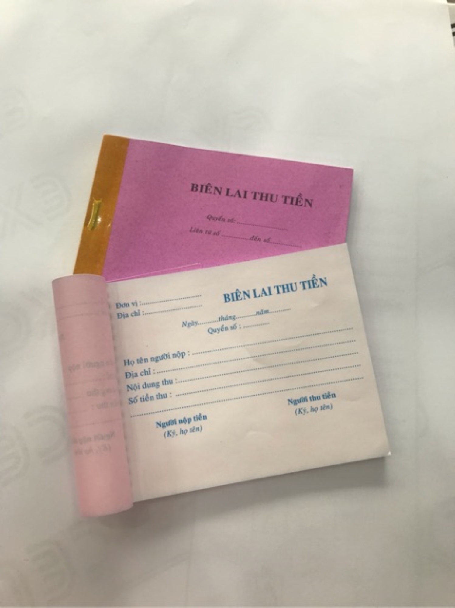 ✉✗℗ Biên lai thu tiền 2 liên