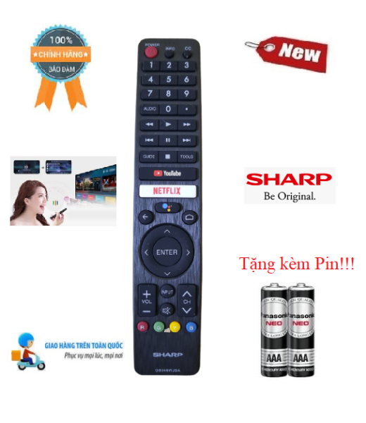 Bảng giá Remote Điều khiển tivi Sharp giọng nói GB346WJSA - Hàng mới chính hãng 100% Tặng kèm Pin!!!