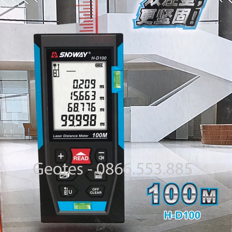 Máy đo khoảng cách laser SNDWAY phạm vi 100m H-D100