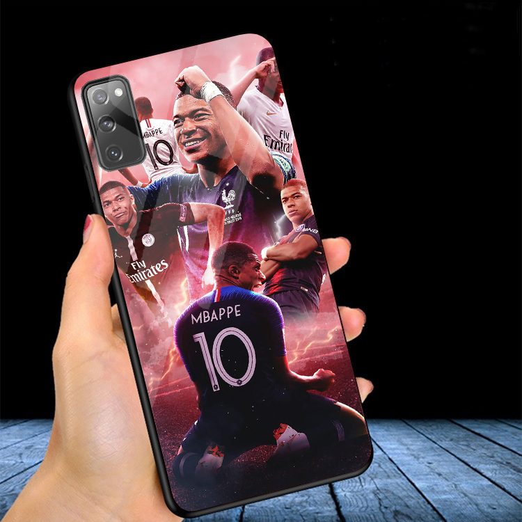 Ốp lưng samsung galaxy s20 plus, s20 fe mặt lưng kính 3d cao cấp, in hình cầu thủ bóng đá