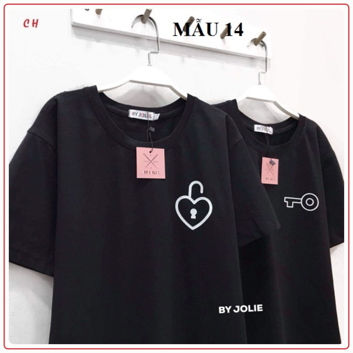 [ĐẸP-ĐỘC-LẠ] Áo đôi  (giá 2 chiếc) màu đen chìa khóa áo đôi nam nữ, áo cặp nam nữ