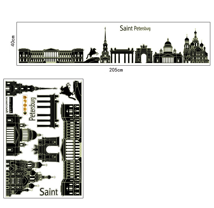 [HCM]Decal dán tường Dạ quang Saint Petersburg