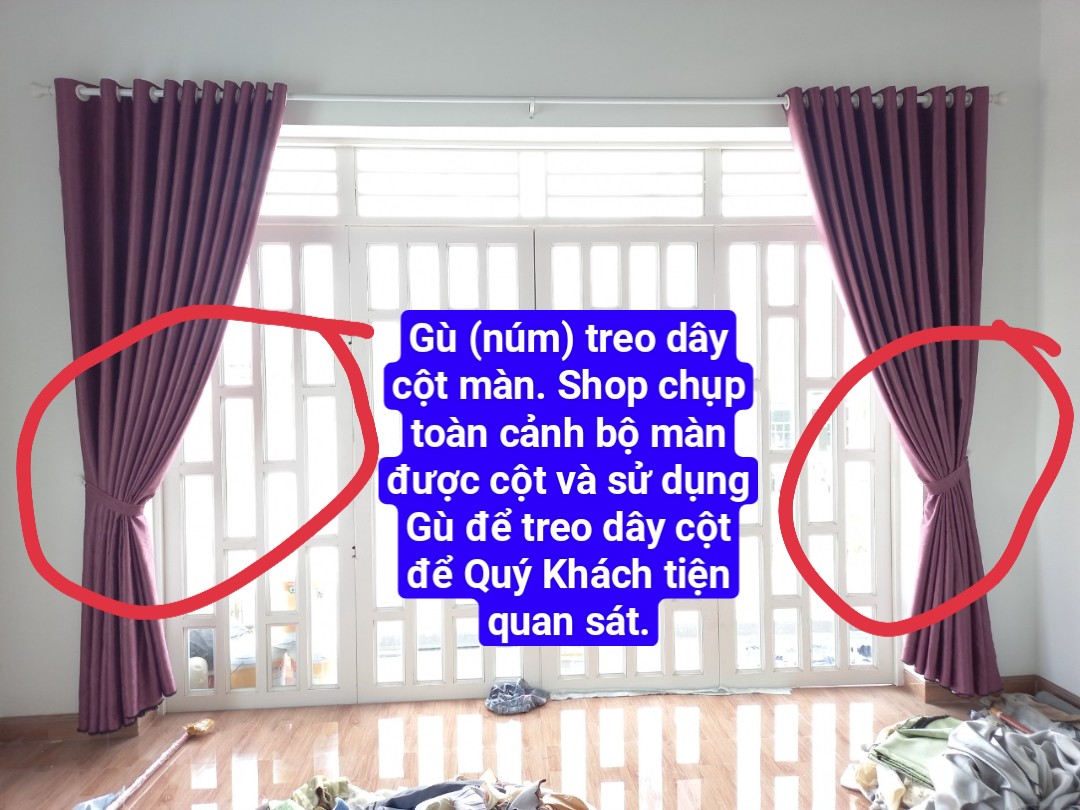 [HCM]Gù (Núm) Treo Dây Cột Màn Cửa Màu Trắng