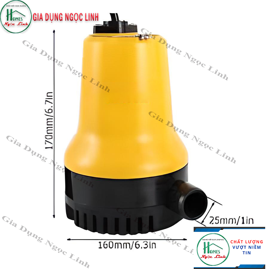 Bơm Chìm Vàng Lớn 12V