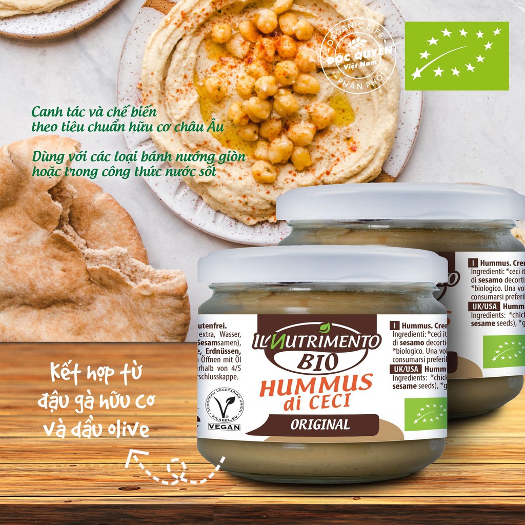 IL nutrimento Organic Hummus Original 180g