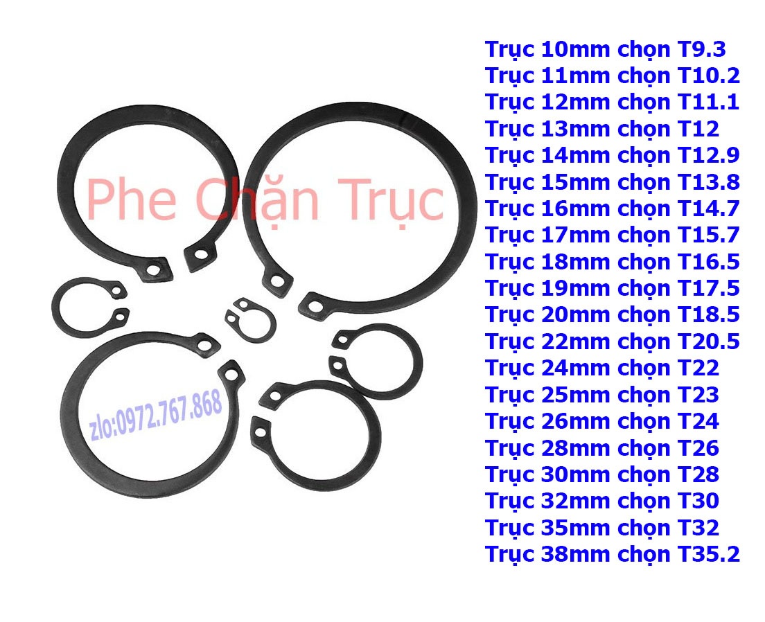 [100 cái] Phe chặn trục (vui lòng đọc mô tả để chọn đúng kích cỡ phe chặn)