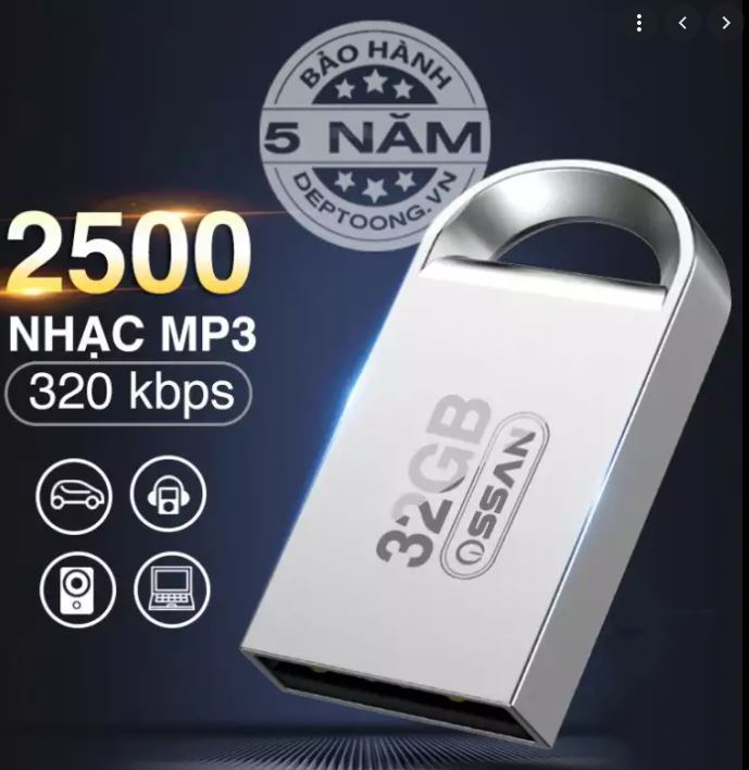USB nghe nhạc ô tô 32GB chất lượng cao có video hình ảnh nhạc tiếng với đầy đủ các thể loại nhạc như
