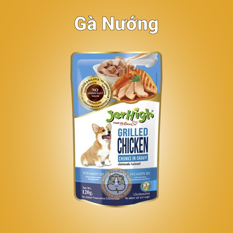 Pate Cho Chó JerHigh Sốt Thịt Cao Cấp 120g