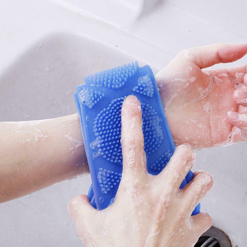 [HCM]Dây Chà Lưng 2 Mặt Silicone ??Miễn Phí Ship️?? Dây Tắm Kì Lưng Hiệu Quả