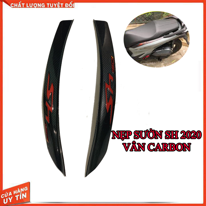 NẸP HÔNG XE SH 2020 CHỮ NỔI PHONG CÁCH Ý ( HÌNH THẬT)