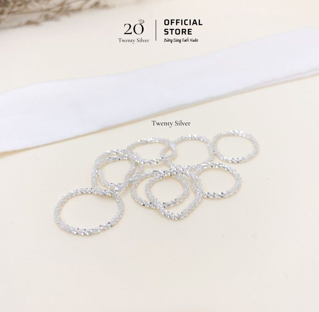 Nhẫn dây xù bạc 925 siêu xinh nlarj8654 twenty silver. nhẫn bạc nữ 925
