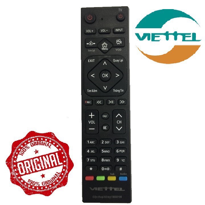 Điều khiển Viettel - Remote đầu thu Viettel Hàng chính hãng.