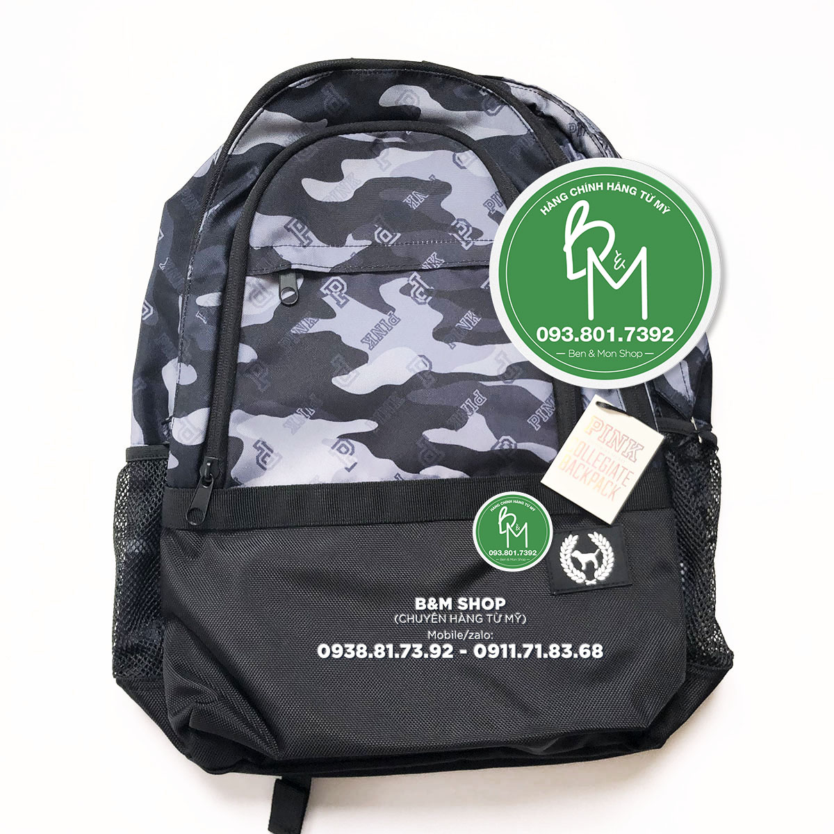 Ba lô lính du lịch, Ba lô học sinh có túi đựng Laptop 15'' - Hàng nhập Victoria's Secret USA chính hãng