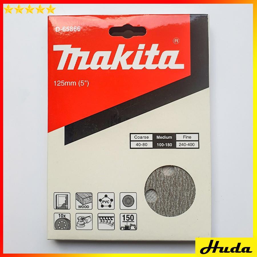 Nhám tròn đế lông 125mm Makita (độ hạt 60-400)