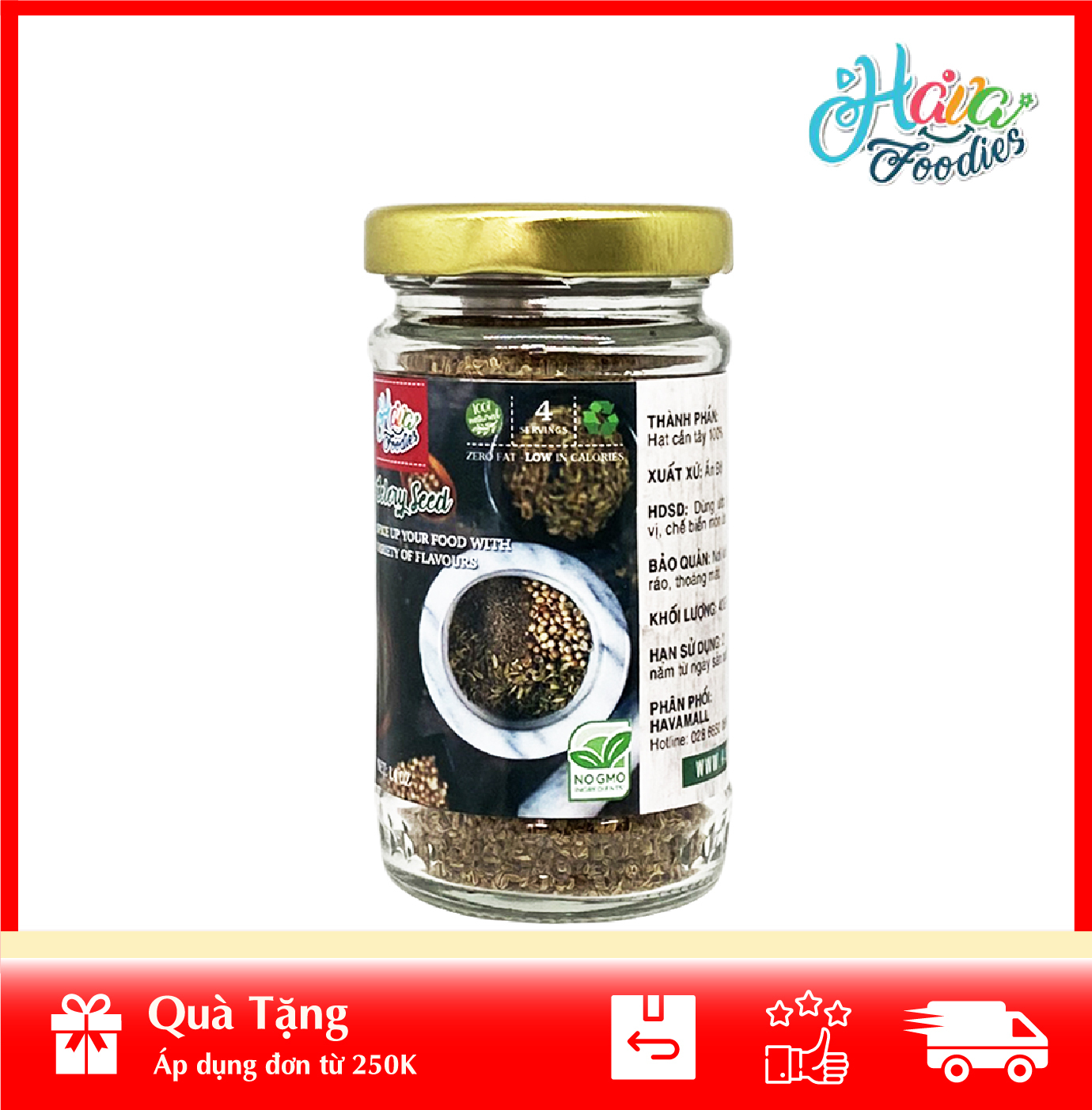 [ HÀNG CÔNG TY NHẬP KHẨU ] Cần Tây Lọ Thủy Tinh 40gr - Celery Seeds