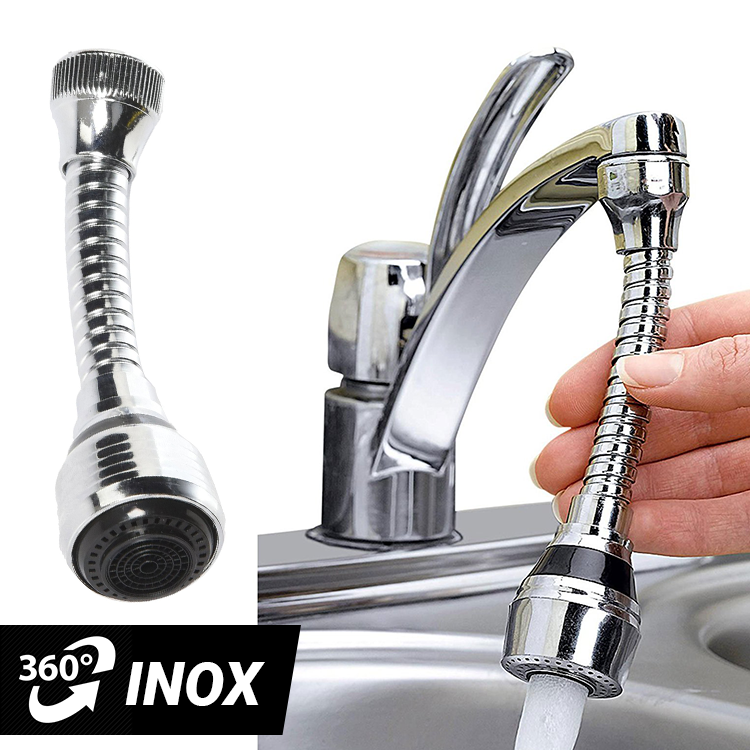 Vòi rửa tăng áp inox xoay 360 độ thông minh