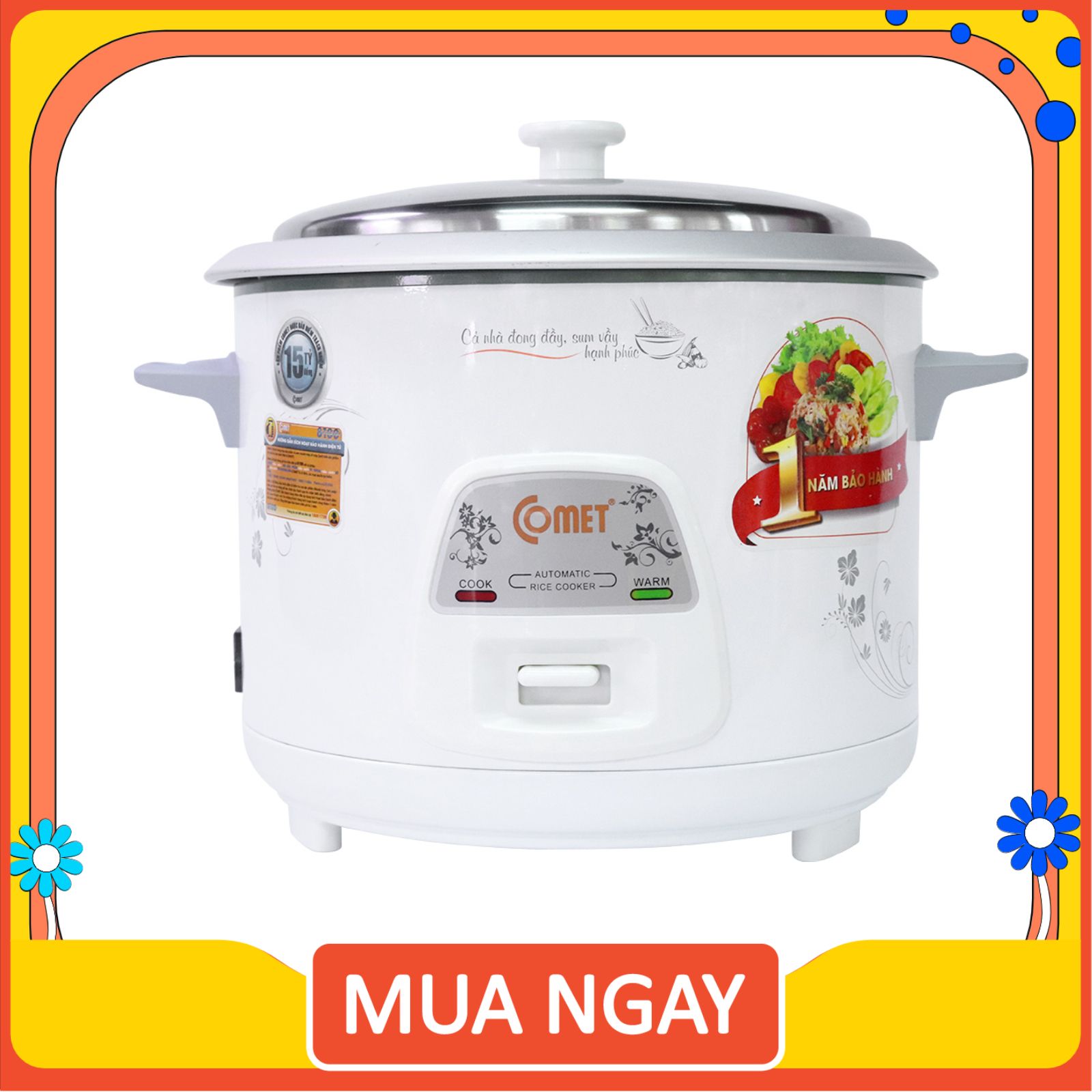 Nồi cơm điện comet nắp rời 1.8l
