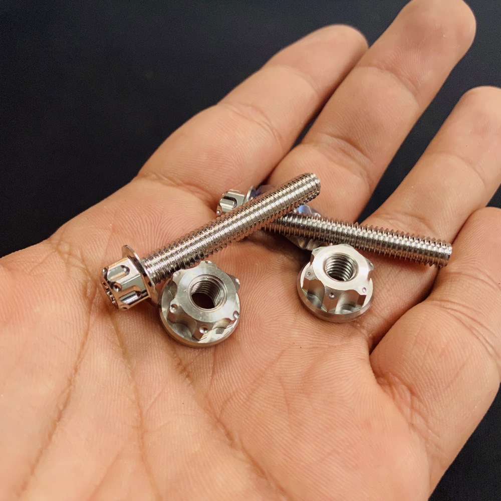 [HCM][CHUYÊN TÁN] BỘ TÁN ỐC 6LY INOX MẪU SALAYA  GẮN GÁC CHÂN CHO DÒNG HONDA SIÊU SÁNG