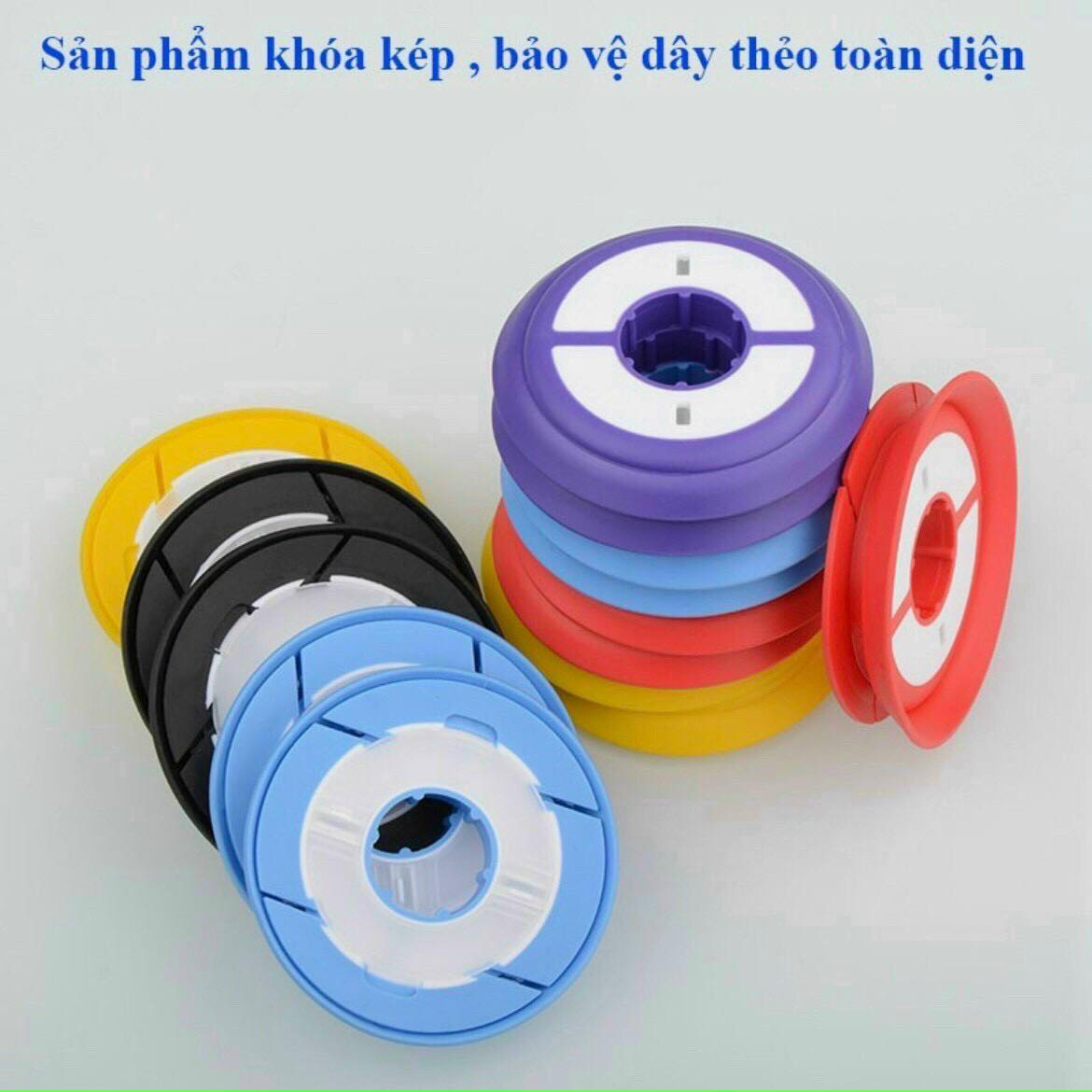 [5 Cuộn] Silicon Quấn Dây Trục Câu Tay-Câu Đài-cuộn silicon quấn dây câu cá