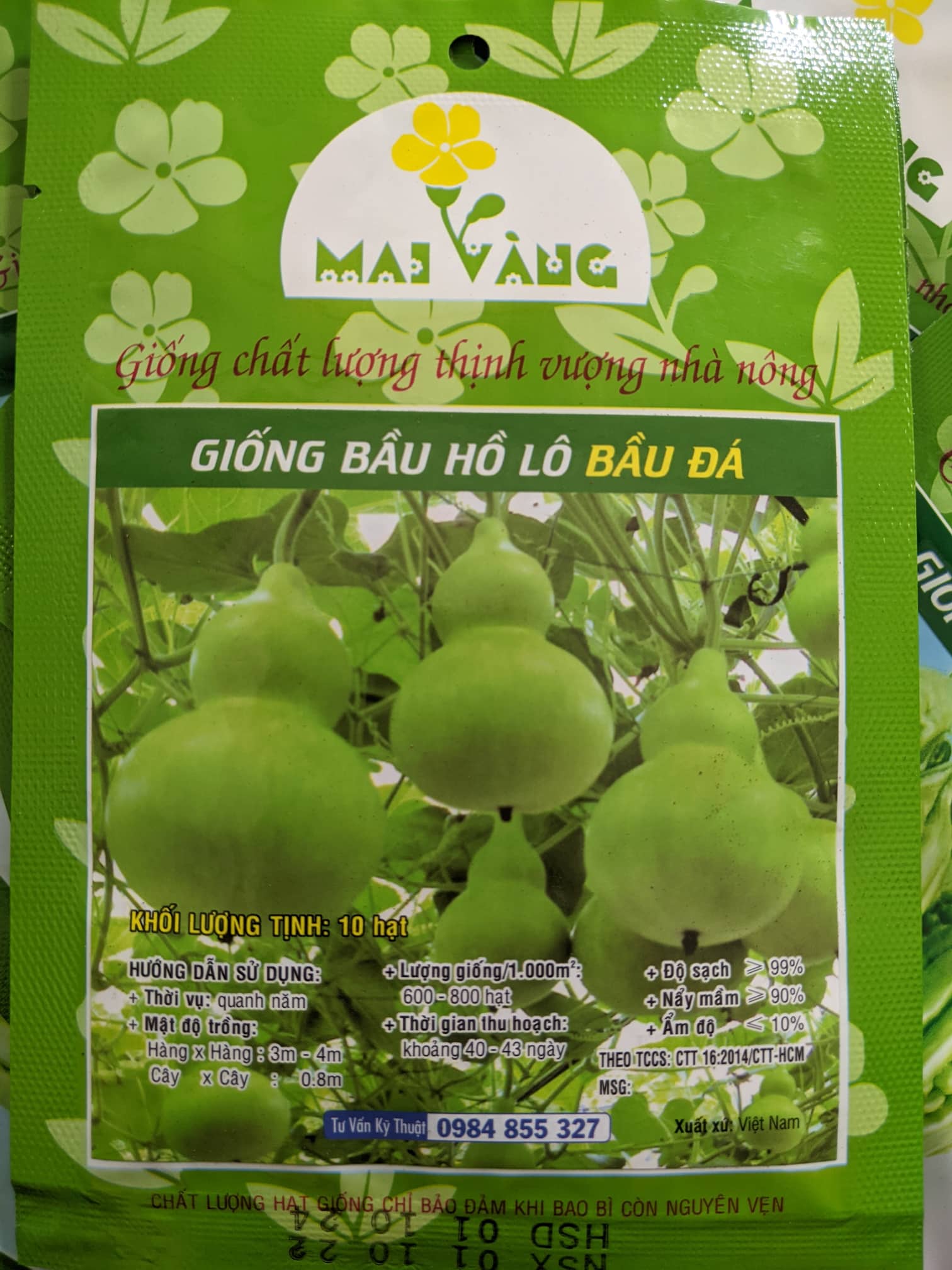 Hạt giống Bầu hồ lô Bầu Đá 10 hạt