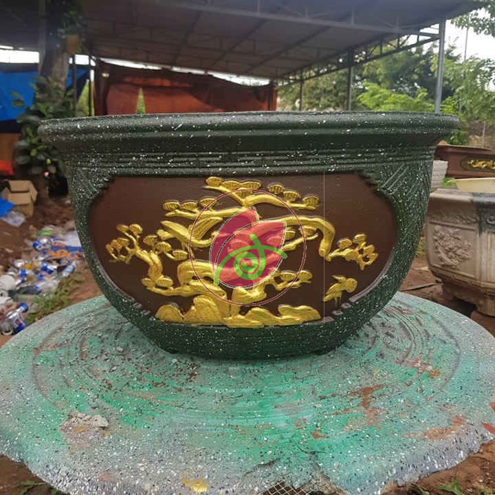 Sơn chậu kiểng màu xanh đá Granite hệ nước DOLPHIN, YES hoặc OKAY 1kg