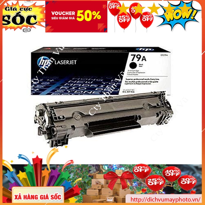 Hộp mực HP 79A dùng cho máy in HP12A 12W 26A 26NW bản in sắc nét