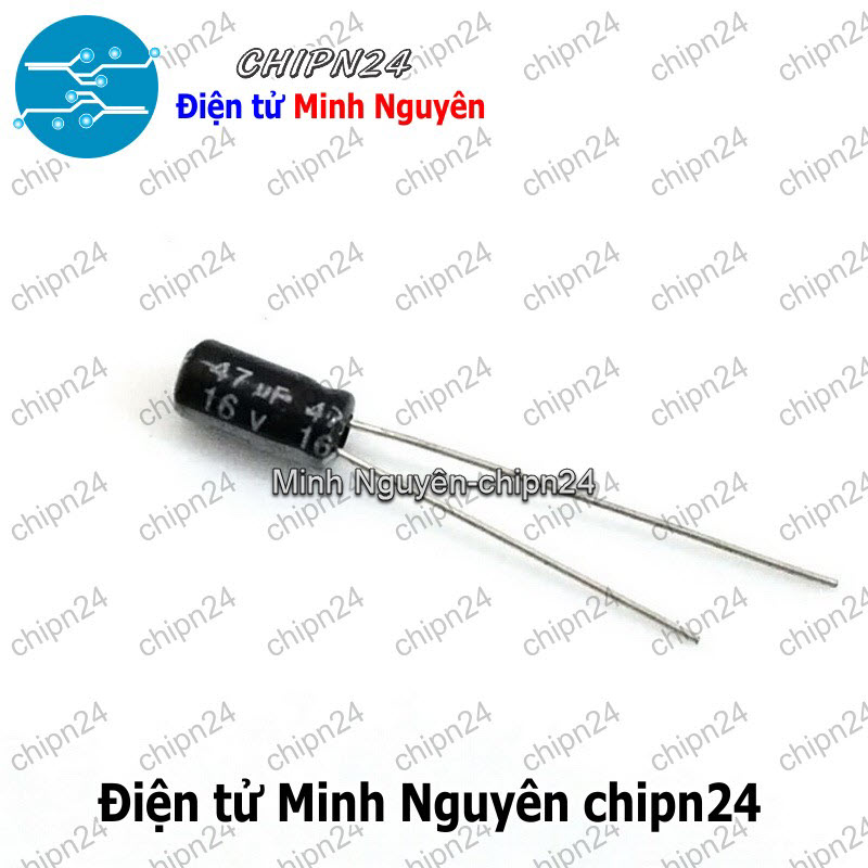 [25 con] (F251) Tụ hóa 47uF 16V Đen (4x7mm) - HH003640