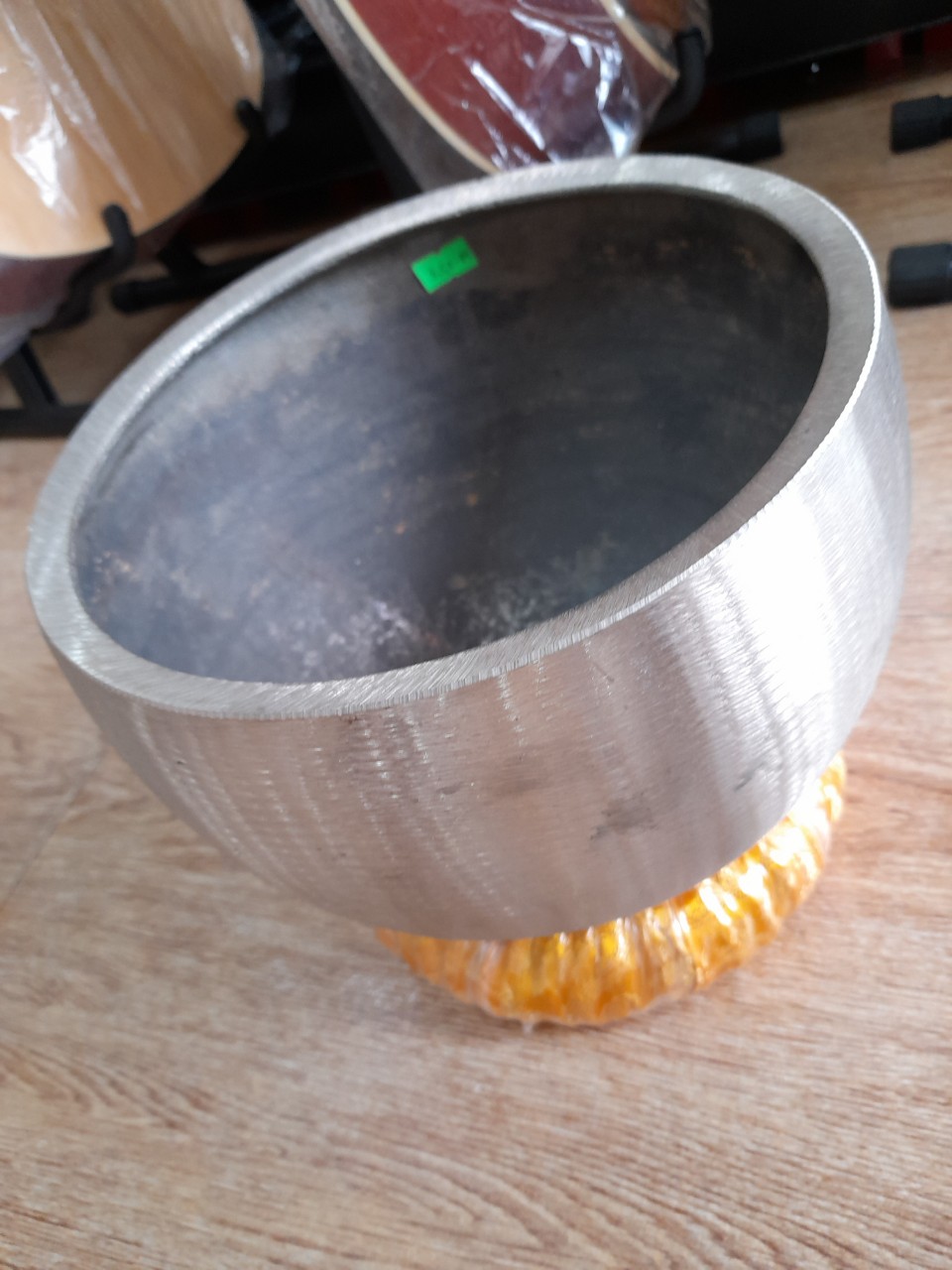 bộ chuông mỏ tụng kinh 3,5tay (đk chuông 22cm. đk mỏ 19cm-20cm)