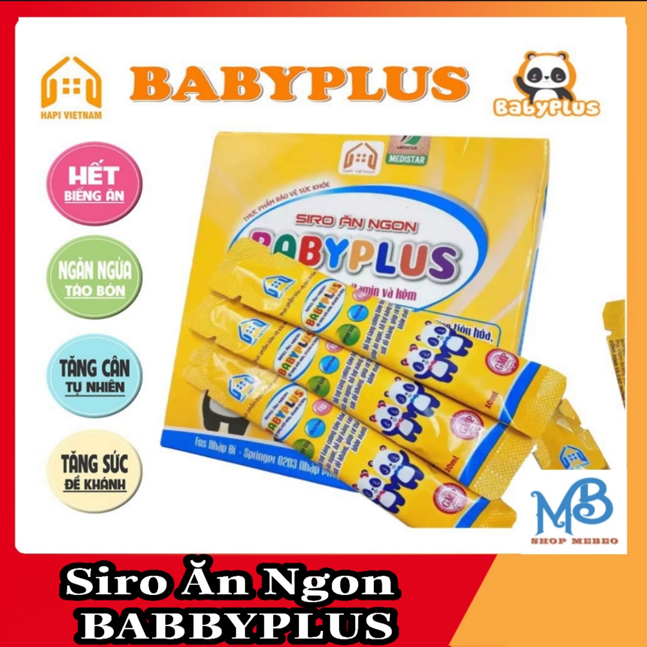 SIRO ĂN NGON BABYPLUS (BABY PLUS) - CẢI THIỆN BIẾNG ĂN - CHỐNG TÁO BÓN CHO TRẺ (TẶNG KÈM PHẦN QUÀ)