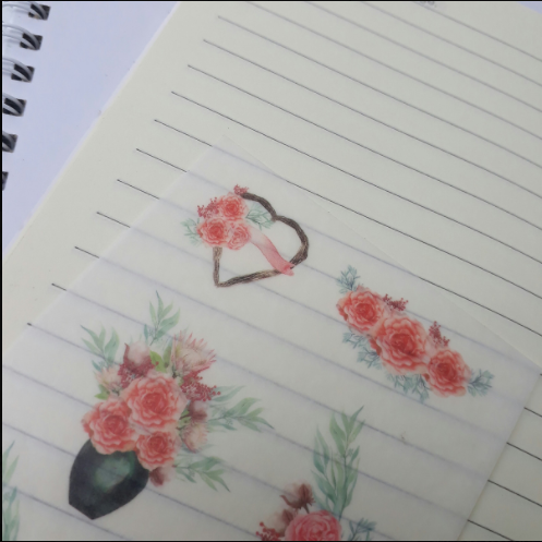 [HCM]Bộ 6 Tấm Sticker Bữa Tiệc Hoa Hồng