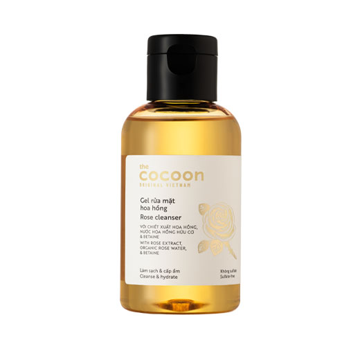 [HCM]Gel rửa mặt hoa hồng cocoon 140ml (rose cleanser)