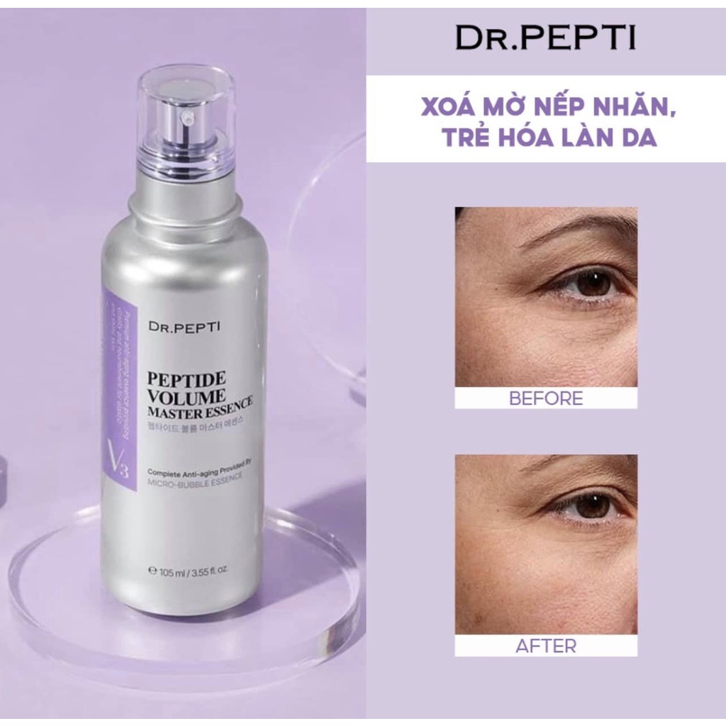 Serum Dưỡng Trắng Da Dr Pepti+ Peptide Volume Master Essence - 50ml & 105ml