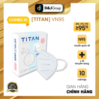 TITAN VN95 - 10 CÁI HỘP Khẩu trang y tế cao cấp 4 lớp TiTan VN95 kháng thumbnail