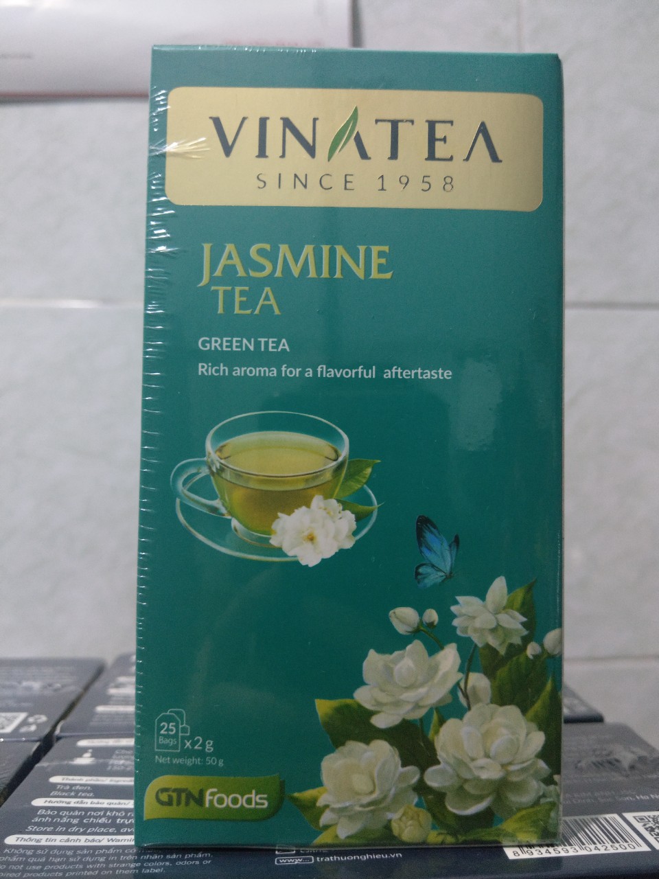 Trà Túi Lọc Hoa Nhài Vinatea 50g (25 túi x 2g)