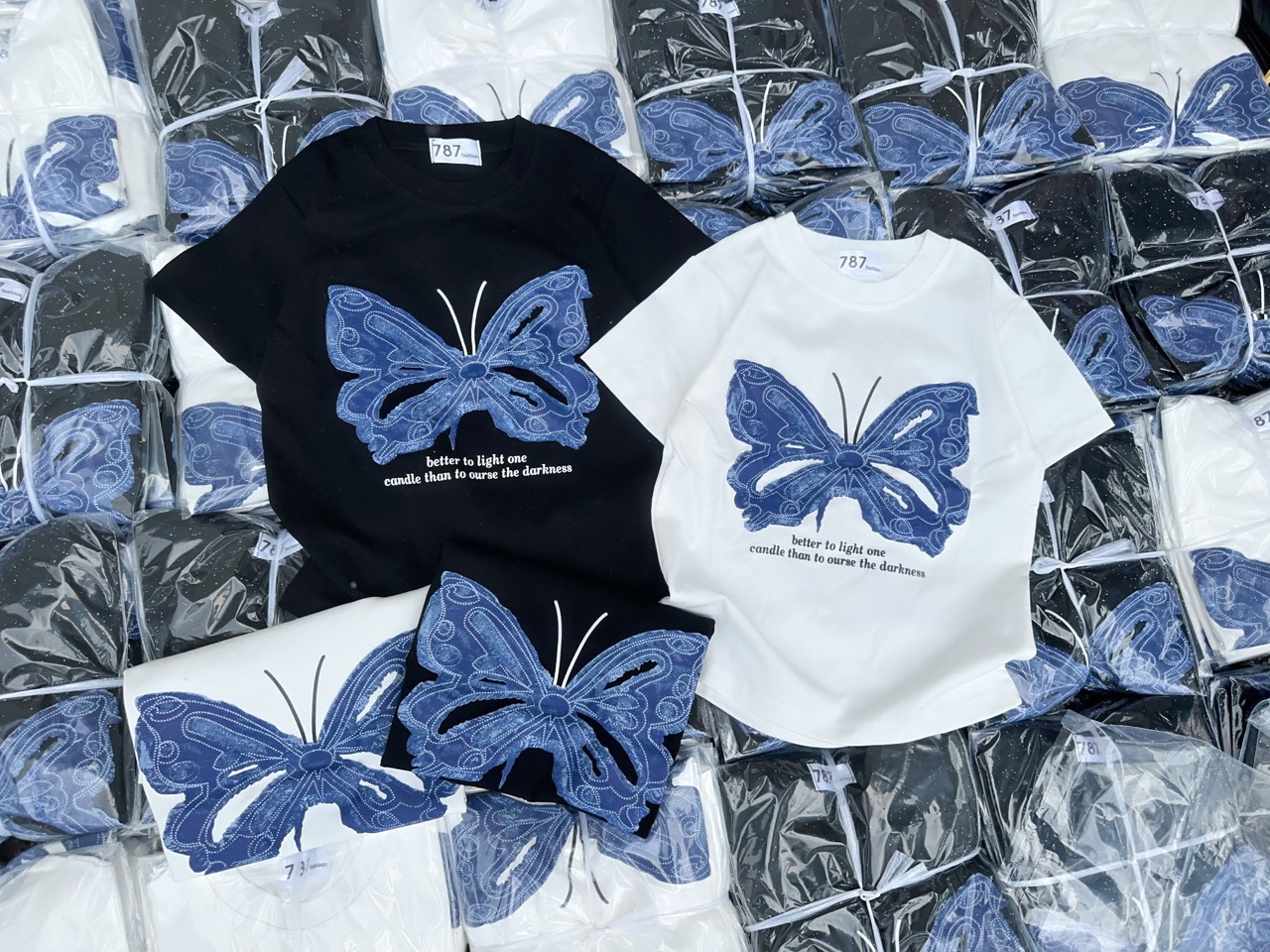 Áo thun Croptop ôm body nữ phối nơ nổi ( Mã Nơ Xanh )