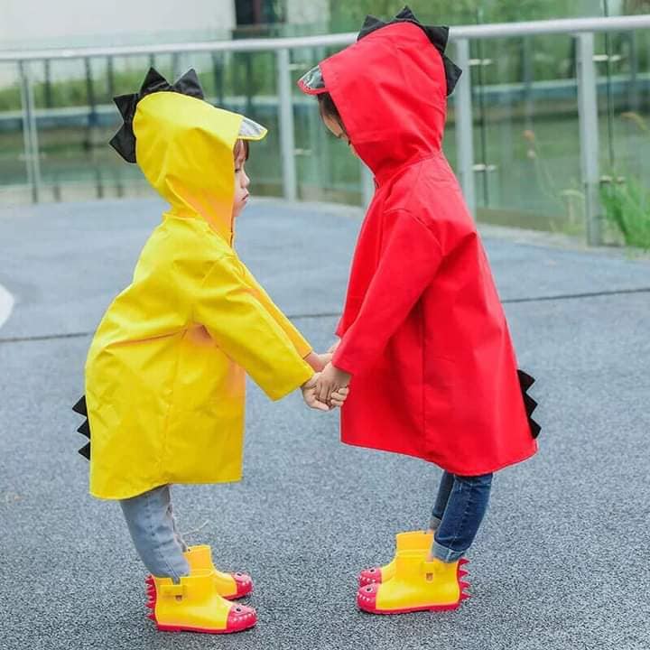 Áo Mưa Họa Tiết Khủng Long Cho Bé Từ 3 Đến 10 Tuổi
