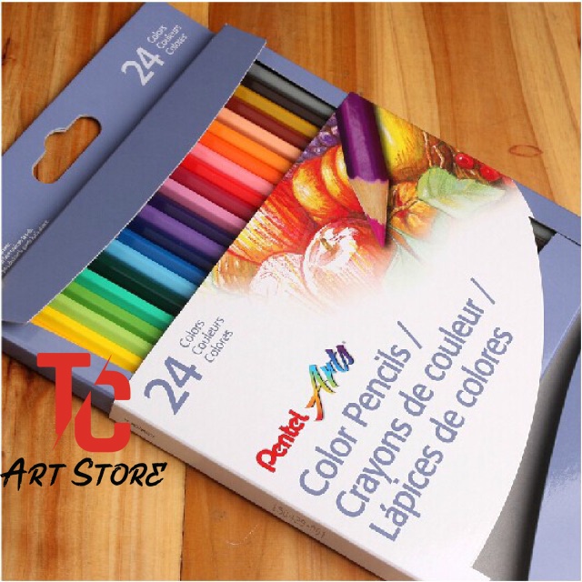 Chì Màu Khô Pentel 12/24/36 Màu - Cb8 [ Hàng  Từ Nhật ]