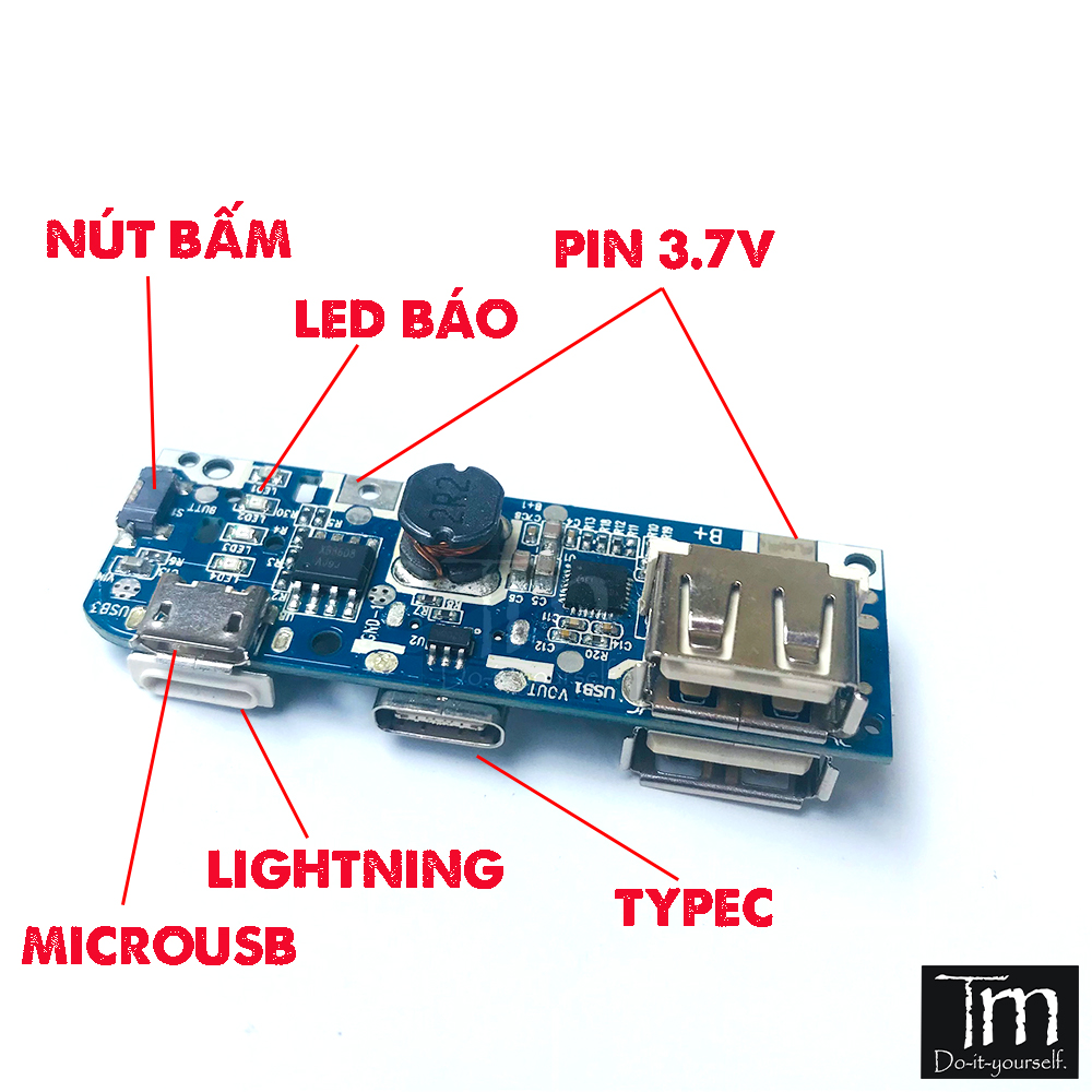 Mạch Sạc Dự Phòng 15W Mới Đủ Dòng Áp