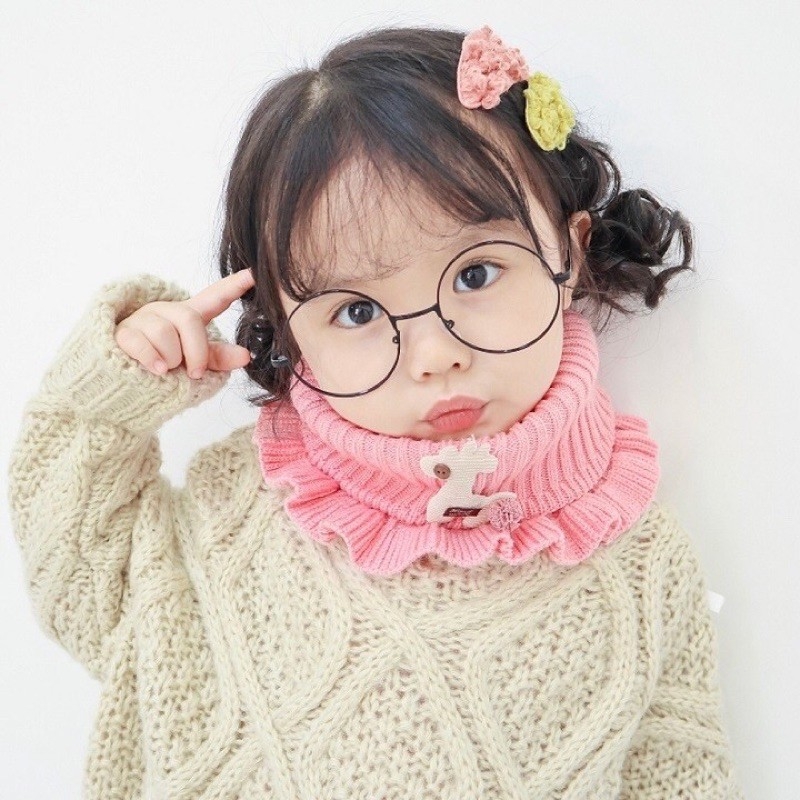 Freeship - Khăn len quàng cổ siêu ấm siêu cute cho bé