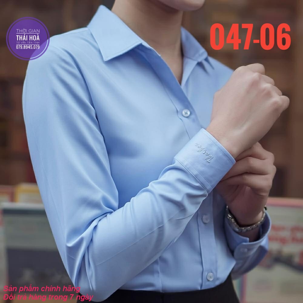 Áo sơ mi nữ dài tay họa tiết ô vuông Thái Hòa 029805  Lazadavn