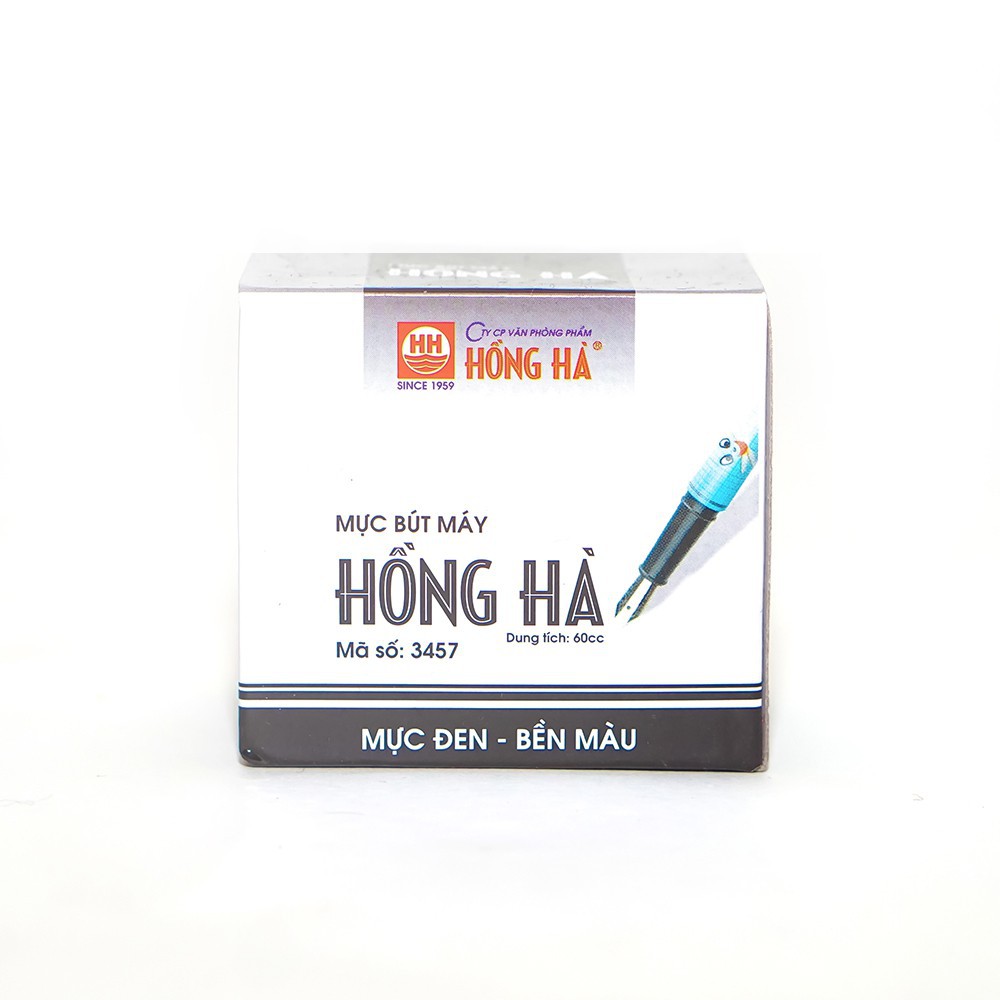 Mực lọ đen Hồng Hà 3457 - dành cho bút máy