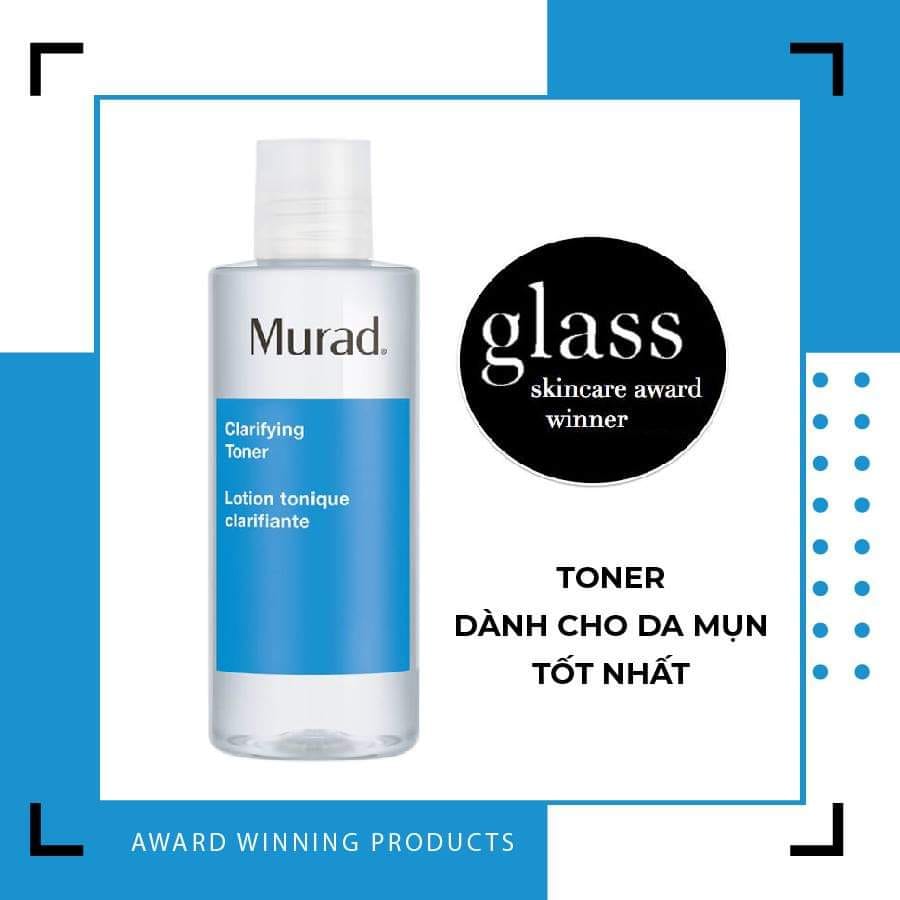 Nước cân bằng làm da tinh khiết cho da dầu mụn Murad Clarifying Toner 180ml