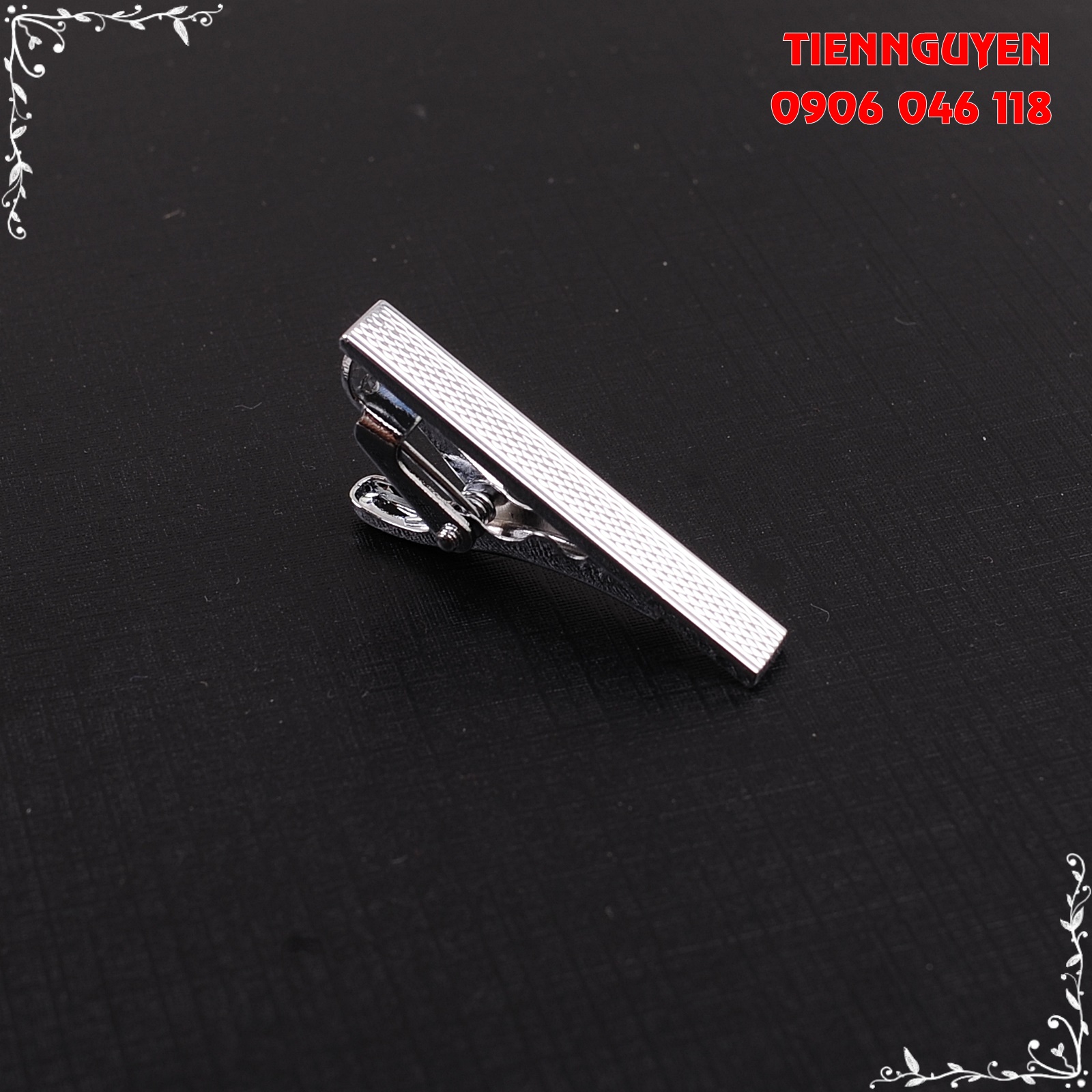 Kẹp Cà Vạt Nam Bản Nhỏ 4cm Cao Cấp, Kẹp Cavat Bản Nhỏ Màu Bạc - Tien Nguyen