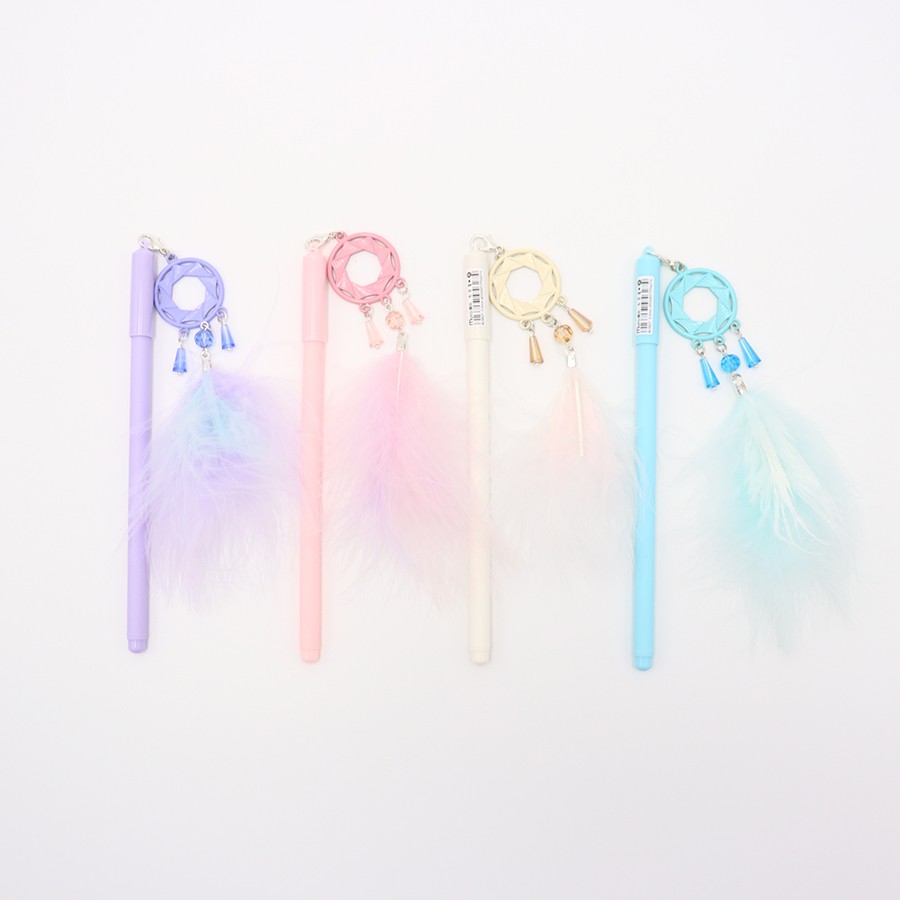 Bút gel phong thuỷ Dreamcatcher lông vũ cao cấp