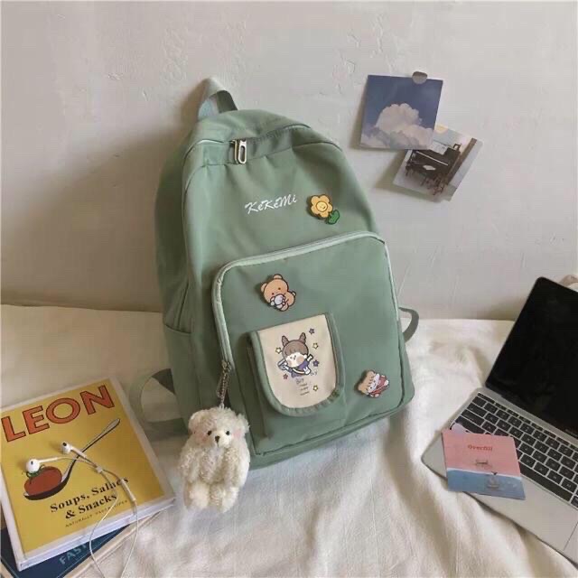 (tặng sticker) Balo thời trang đi học KeKeMi chống nước